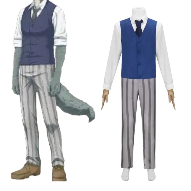 

Anime Legoshi Cosplay Costume Vest Shirt Pants Tie Full Set Animals Wolf Clothing Role Play Outfit for Men Halloween Party