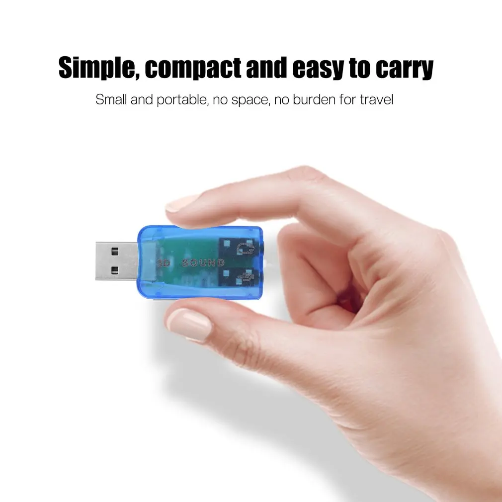 3dオーディオカード,usb 1.1,マイク/スピーカーアダプター,サラウンドサウンド,7.1 ch,ラップトップおよびノートブック用,1個,ドロップシッピング