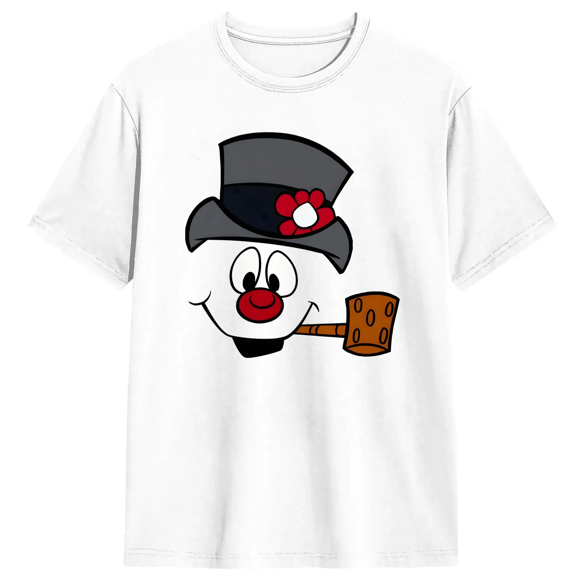 Snowman Frostys T Shirt Summer  Cotton T Shirts For Couple Harajuku Print Tshirt Short Sleeve Vintage Tops