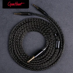 OPENHEART 16 Core Headphone Cable For Fidelio X3 LCD-1 XLR 4.4mm 6.35mm 2.5mm 2m 3m Upgrade Balanced Cable Silver Plated Copper