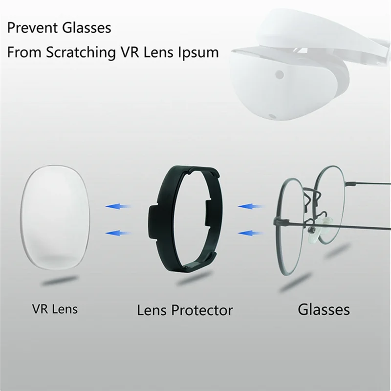 M16K-Headset Near-Sighted Frame Easy To Install Lens Anti-Blue Light Snap Quick Disassembly For Sony PS VR2
