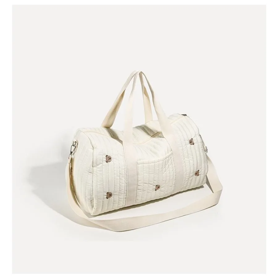 

New Embroidery Travel Bag Large Capacity Luggage Bag Lightweight Storage Handbag body Boston Bag