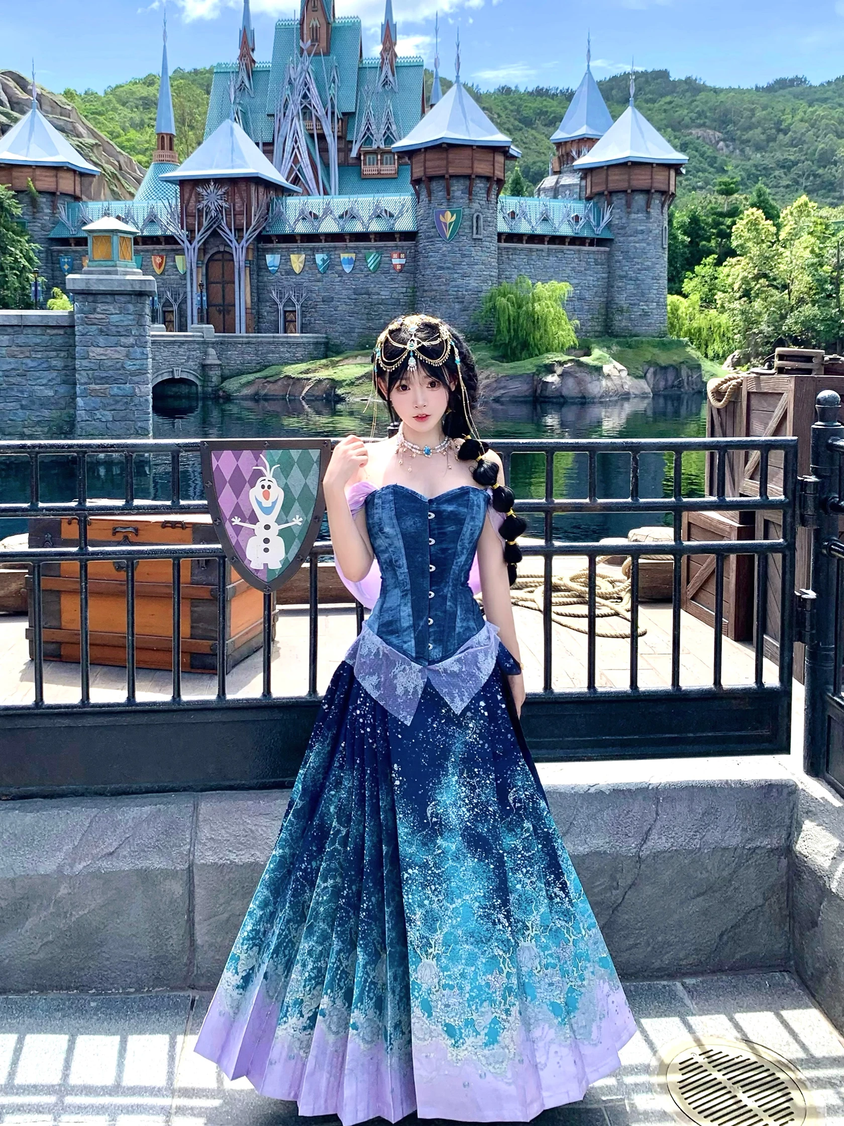 Blue Traditional Chinese Sle Adult Women's Ma Face Skirt New 2026 Spring Faion Hanfu Daily Wear Adjustable Waist Size