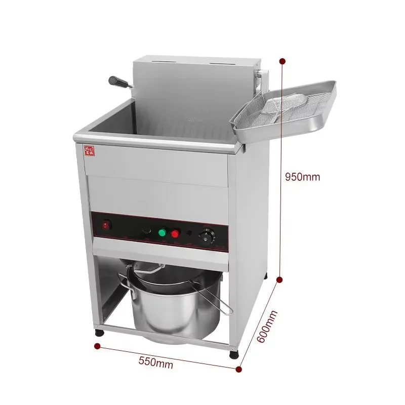 

Fuqi Vertical 40L Electric Control Commercial Deep Chicken Fryer With Oil Filter Cart