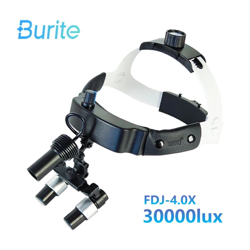 

4.0X Dental Surgical LED Headlight Headband Binocular Loupes Brightness Spot Ajustable Headlamp