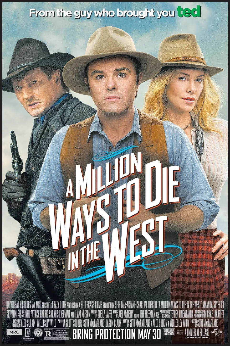 Film A Million Ways to Die in the West (2014) Poster Wall Art Home Interior Decor