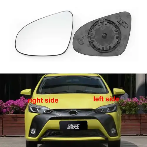 Lentes de espejo retrovisor para Toyota Yaris L 2014-2022, cristal reflectante lateral Exterior sin calefacción, 1 piezas