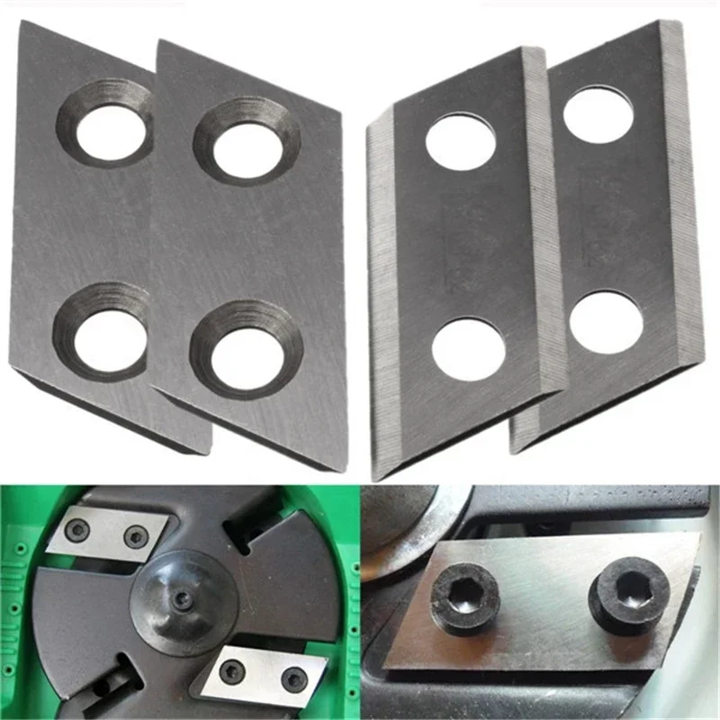 2ชิ้นมีดหั่นย่อยใบมีดพร้อมสลักเกลียวเป็นมิตรกับสิ่งแวดล้อม ES1600 Mcculloch MCS2001 einhell BG-KS 2040 Sturm Wolf ROK