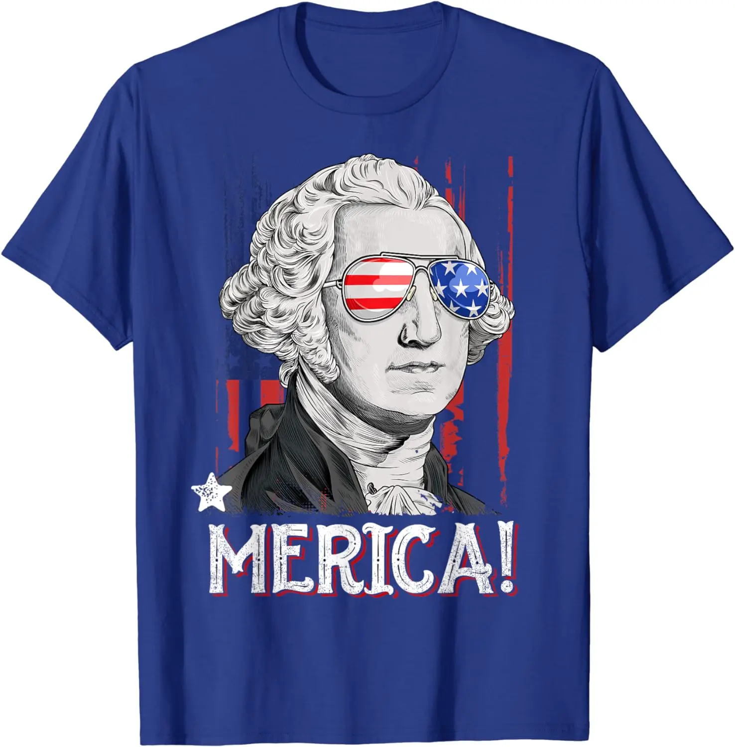 George Washington 4th Of July Merica Men Women American Flag T-Shirt