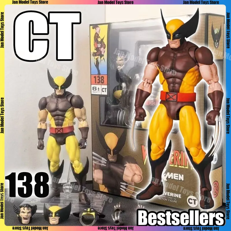 

In Stock Ct Toys Wolverine Mafex 138 Deadpool Logan Howlett X-Men Comic Classic Anime Action Figure Figurine Model Gifts Toys