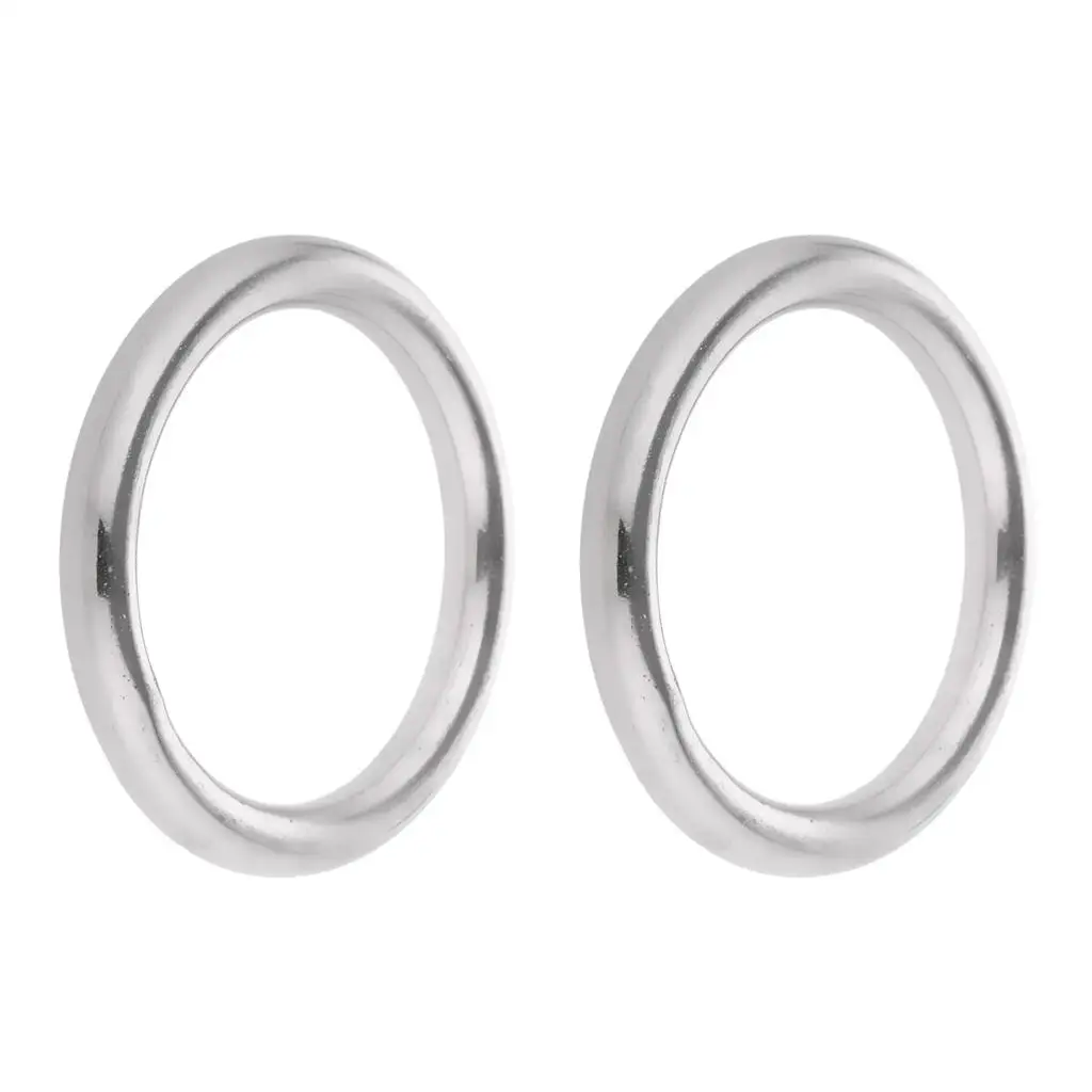 2pcs Strength Marine 304 Stainless Steel Welded Rings Boat Rigging Hardware