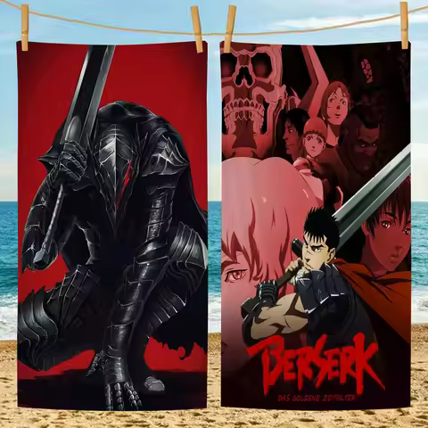 Anime Berserk Big Microfiber Beach Towels Quick Dry Towel Sand Beach Towels Pool Towel For Travel Swim Pool Yoga