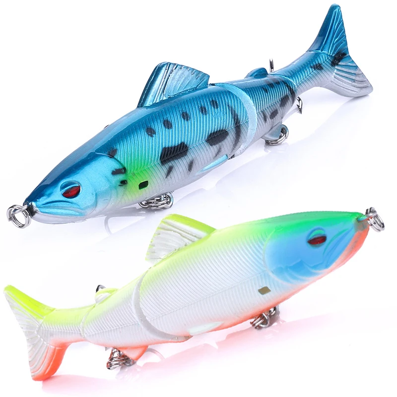 Realistische S-Waver Swimbaits, 2-teilige Gelenk-Fischköder, 12,5 cm, 17,7 g, sinkende Wobbler, künstlicher Köder für Barsch, Hecht, Zander