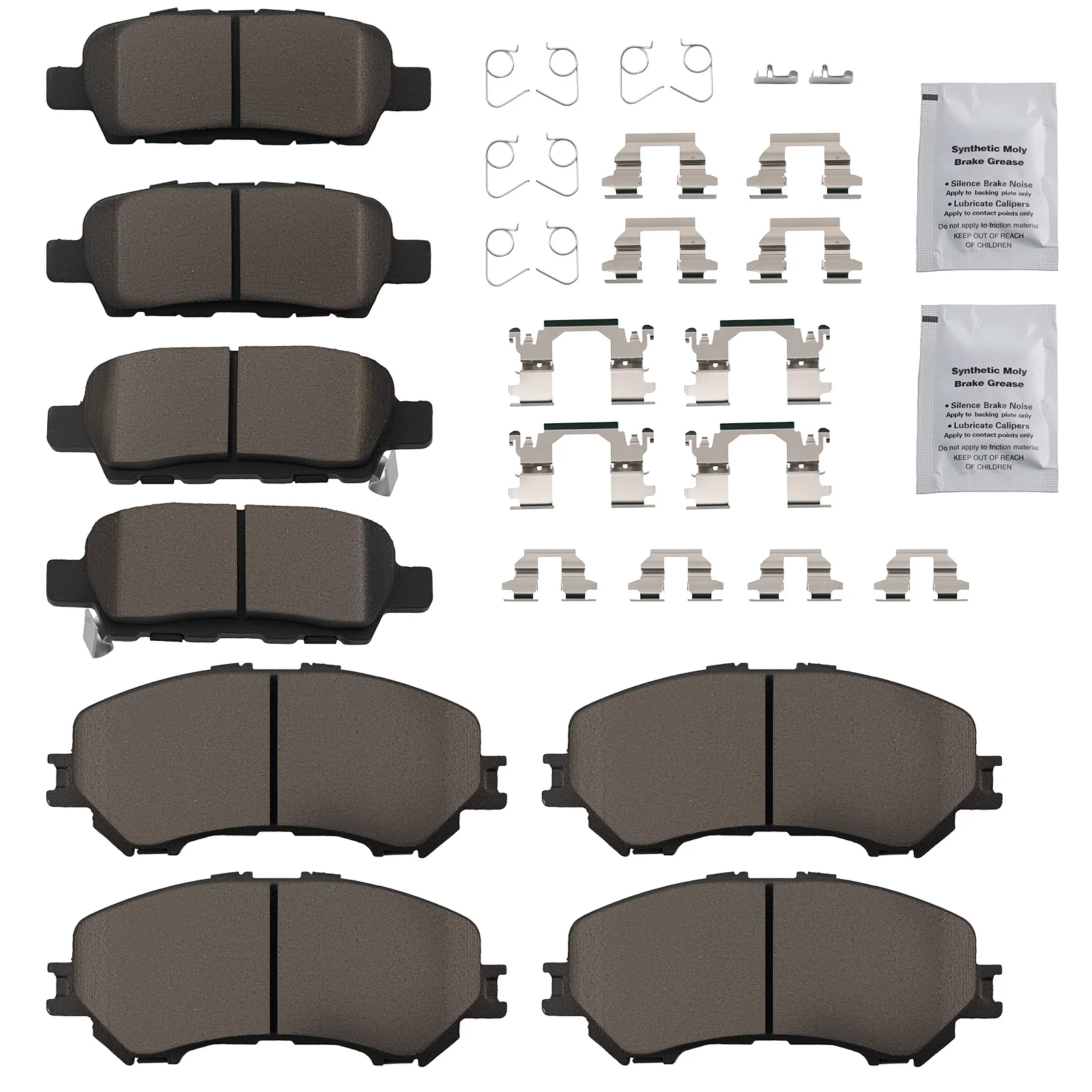 

Front Rear Ceramic Brake Pads Set for Nissan Rogue Sport 2017-2020 P-1737 P-905