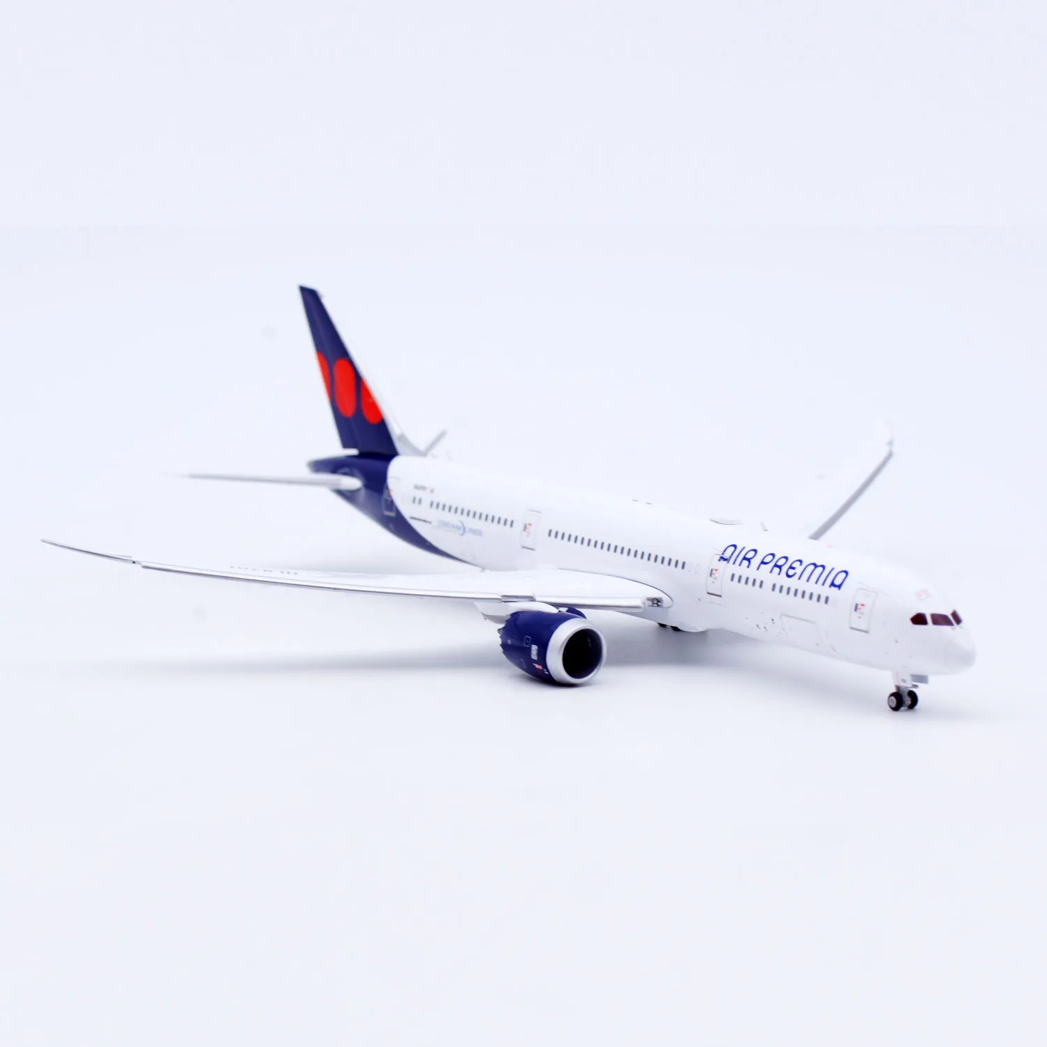 SA4085A سبيكة تحصيل طائرة هدية JC أجنحة 1:400 الهواء Premia بوينغ B787-9 دييكاست طائرة نموذج طائرة HL8701 اللوحات أسفل #4
