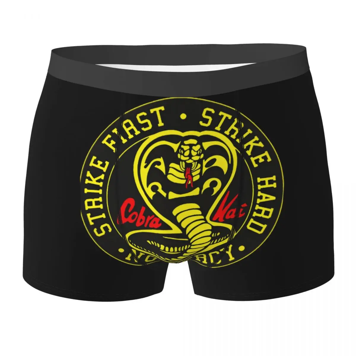 Boxer Underpants Shorts Cobra Kai Cobra Kai No Mercy Classic Panties Men Comfortable Underwear for Homme Man Boyfriend Gift