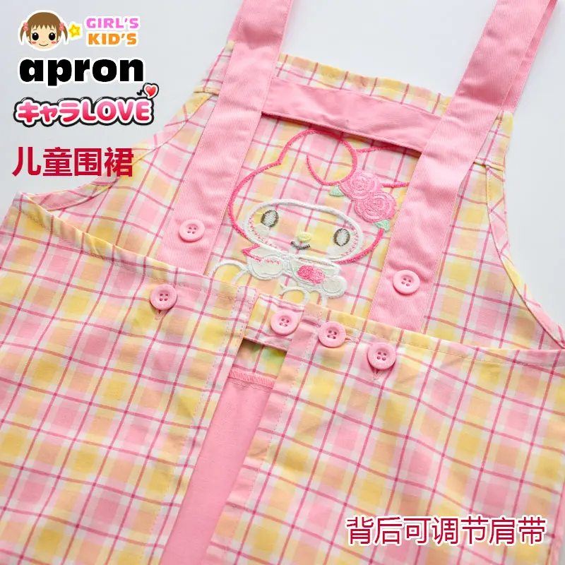 Cute Japanese My Melody Pink Children Apron Cooking Baking Kids Painting Baby Pinafore Avental De Cozinha Delantal Cocina