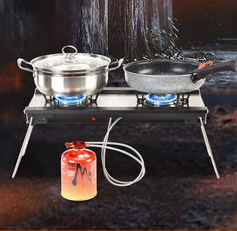 BULIN B22 outdoor picnic camping cookware gas cooker portable foldable double burner camping stove