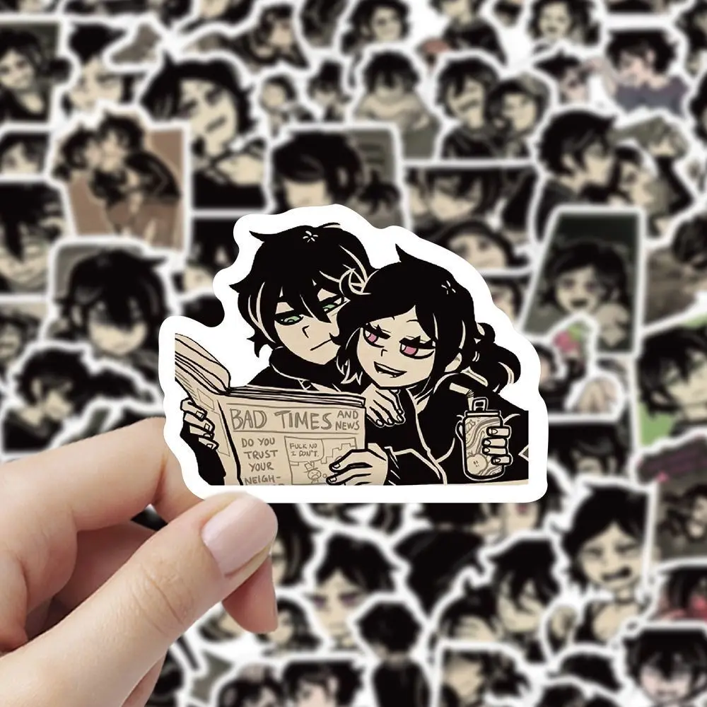 100pcs/set Anime The Coffin of Andy and Leyley Stickers Andrew Ashley Horror Game Character Cartoon DIY Stickers