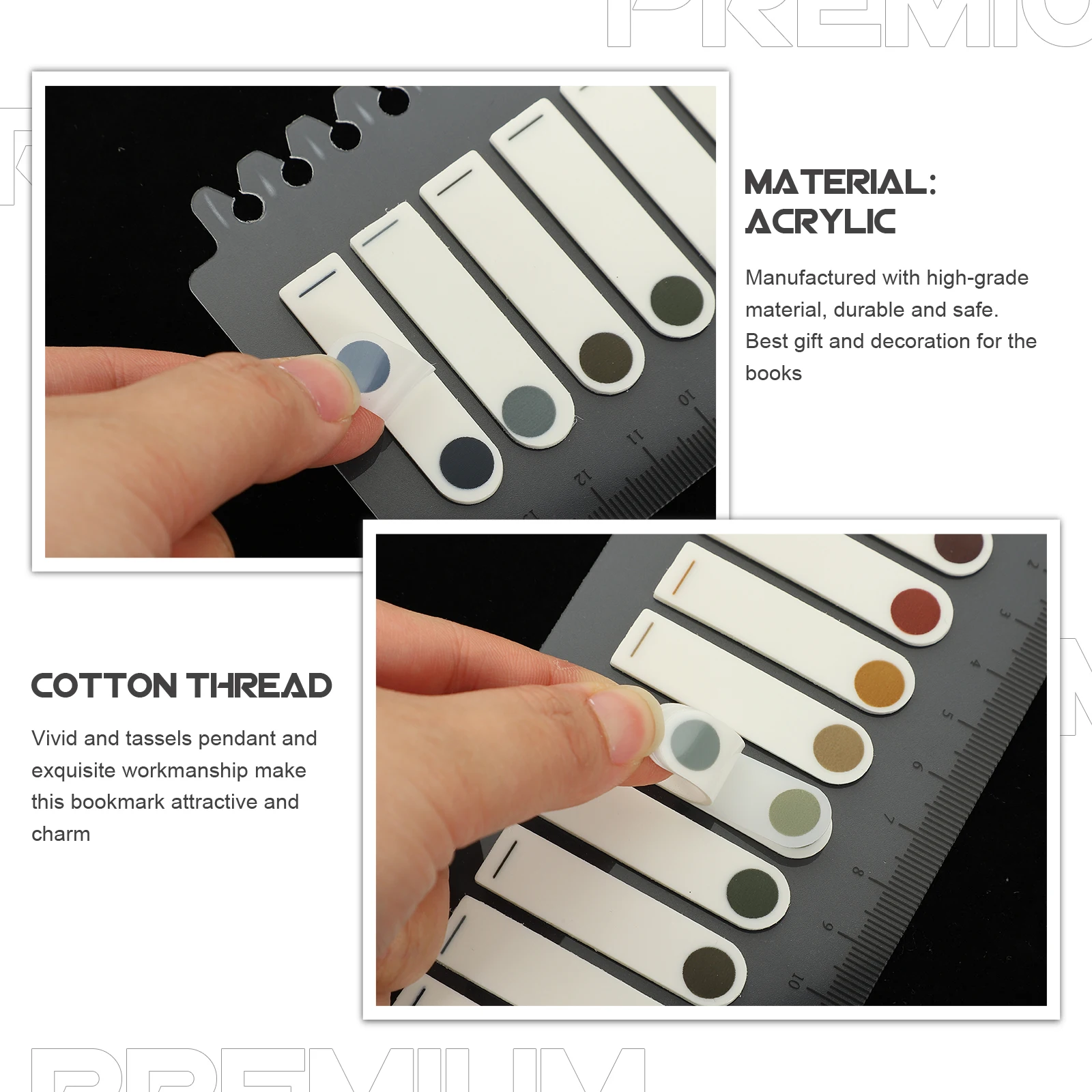 

Creative Diy Blank Acrylic Bookmarks Tassels Page Markers Lightweight Craft Sublimation Keychain Blanks Decorative