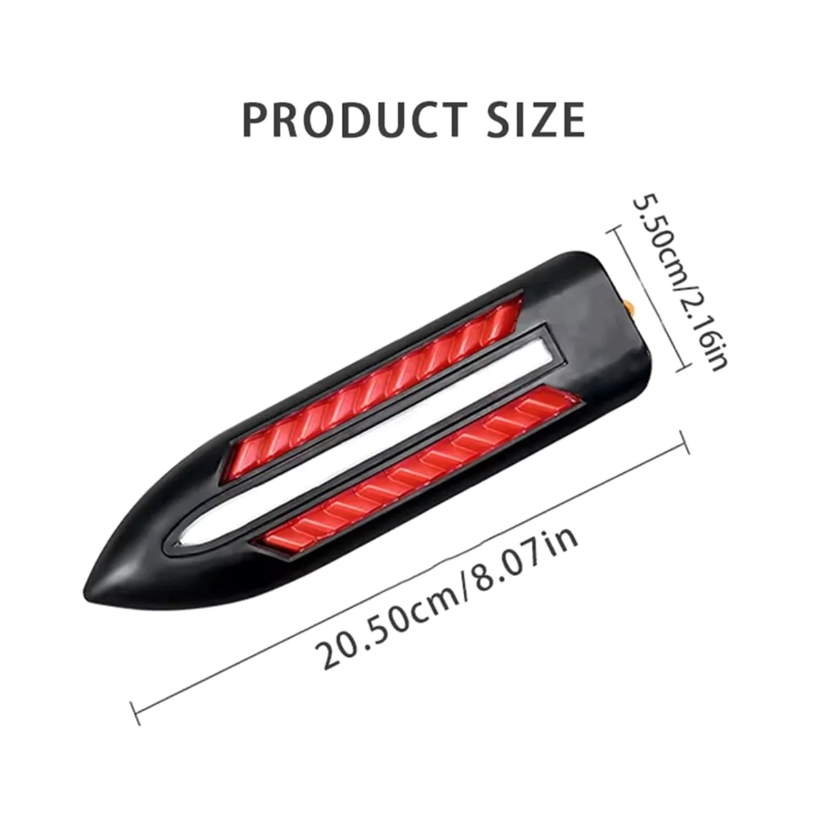 1 Pair Steering Light Fender Side Lamp DC12V Blade Shape Auto Car LED Side Lights Marker Turn Signal Lights