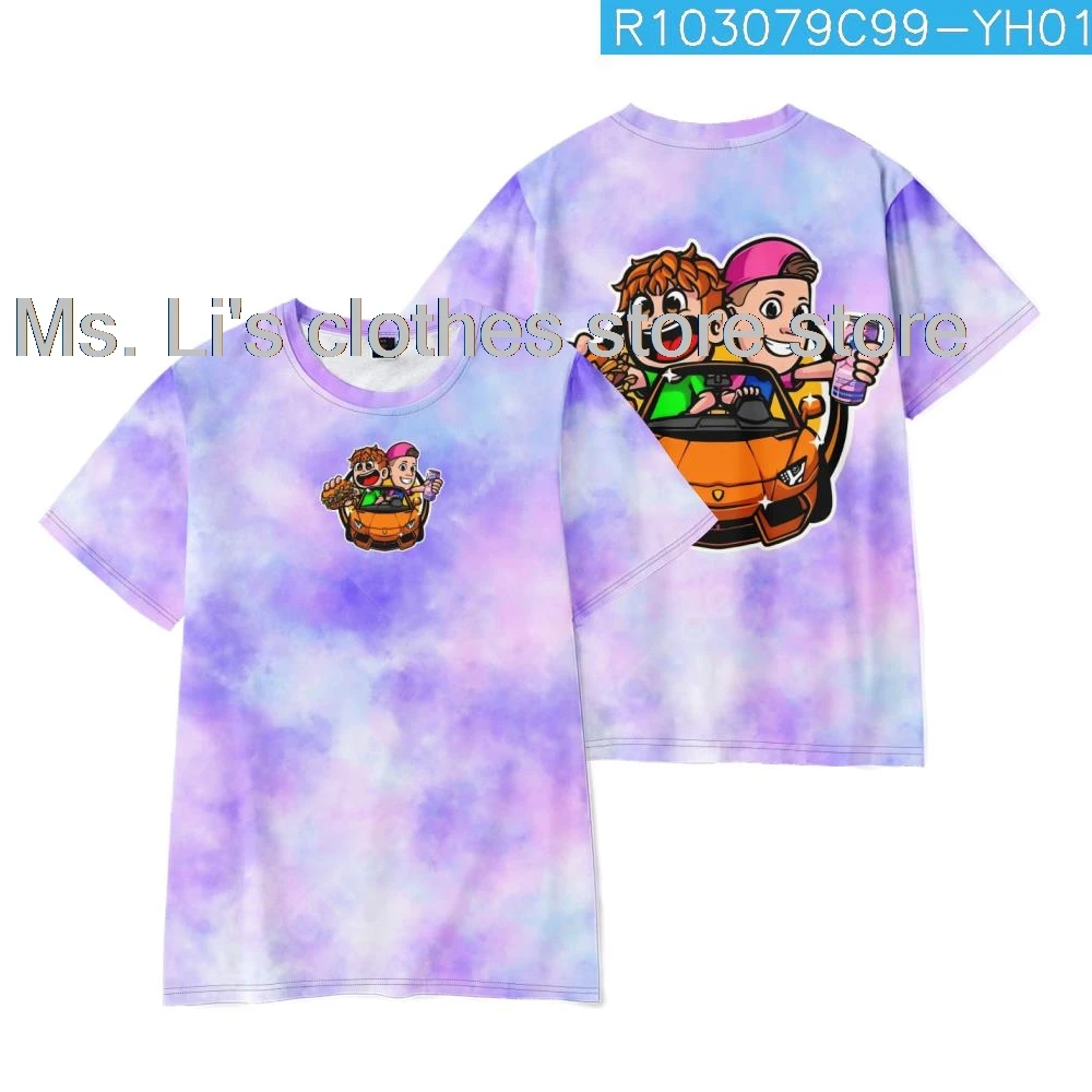 New in Icrimax T shirt Boys girls kids Burgerpommes Short sleeved Gradient color Tees Children Clothes