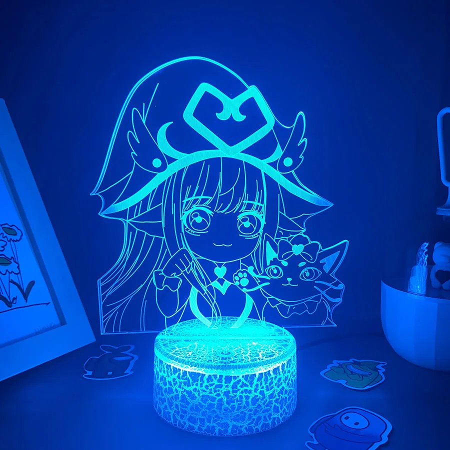 

LOL League of Legends Game Figure The Fae Sorceress 3D Led Neon Night Light Sitting Room Colorful Decor LOL LULU Lava Lamp Gifts