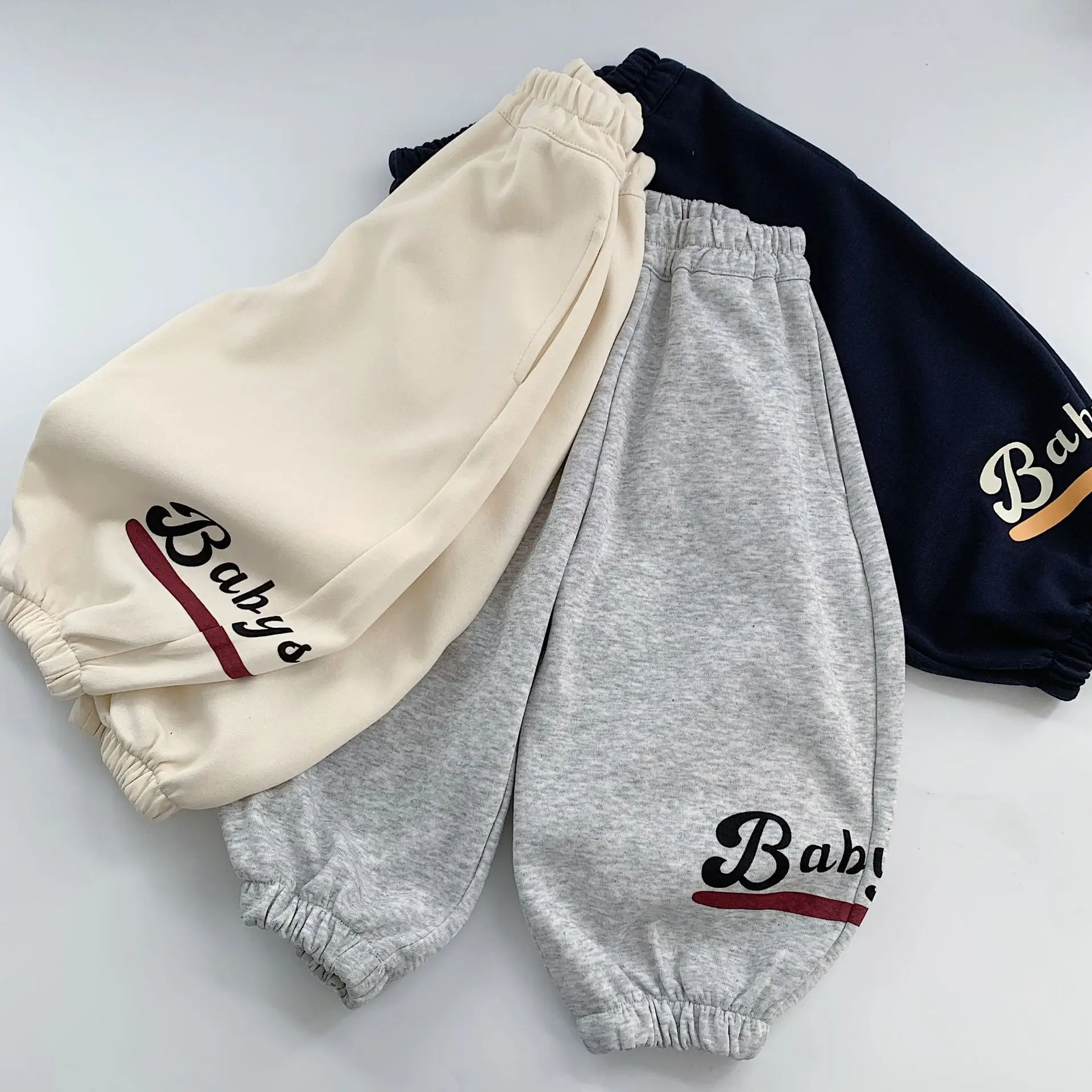 

Children's Casual Pants 2025 Spring New Product Children's Clothing for Boys Girls Letter Printed Sports Simple and Versatile