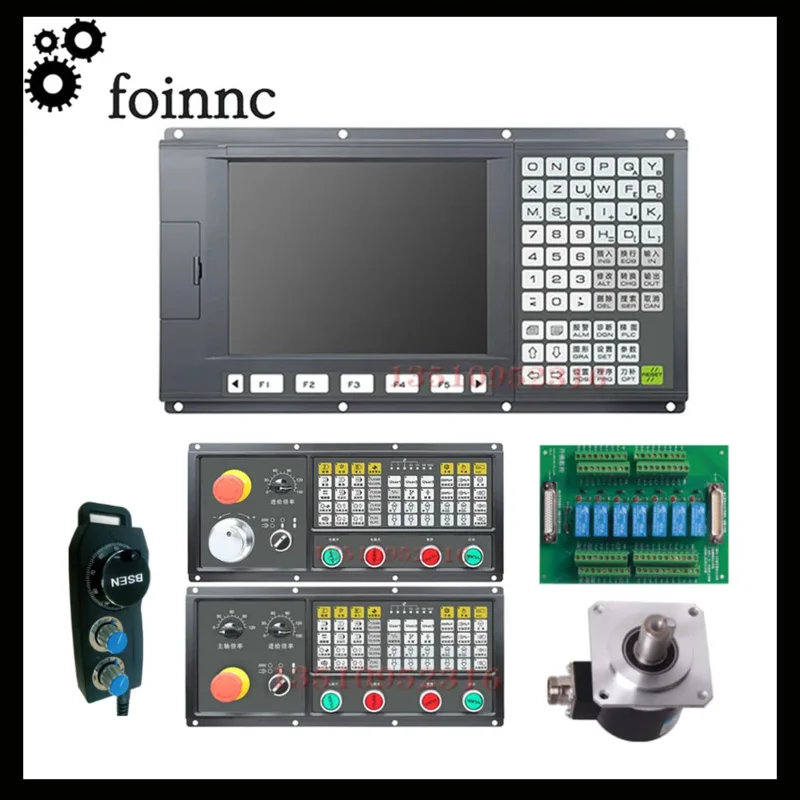 The latest CNC lathe system, 2/3/4/5 axis CNC lathe controller kit, hand wheel, sub-panel, spindle encoder, relay board