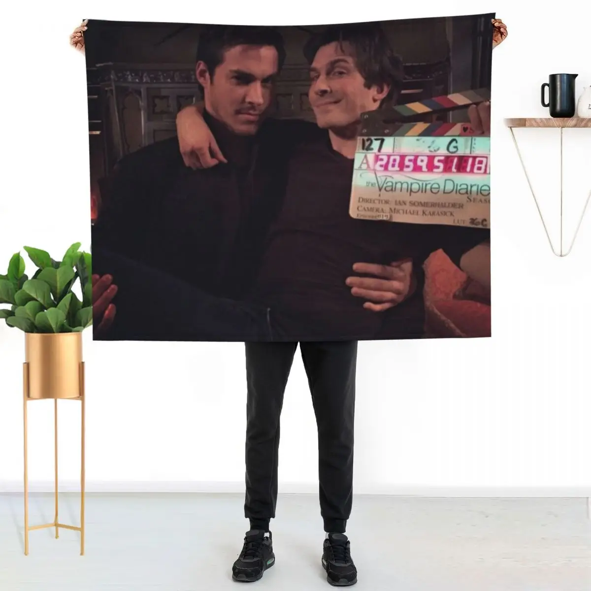 Ian and Chris Throw Blanket Weighted for sofa Bed covers Retros Soft Multi-Purpose Blankets