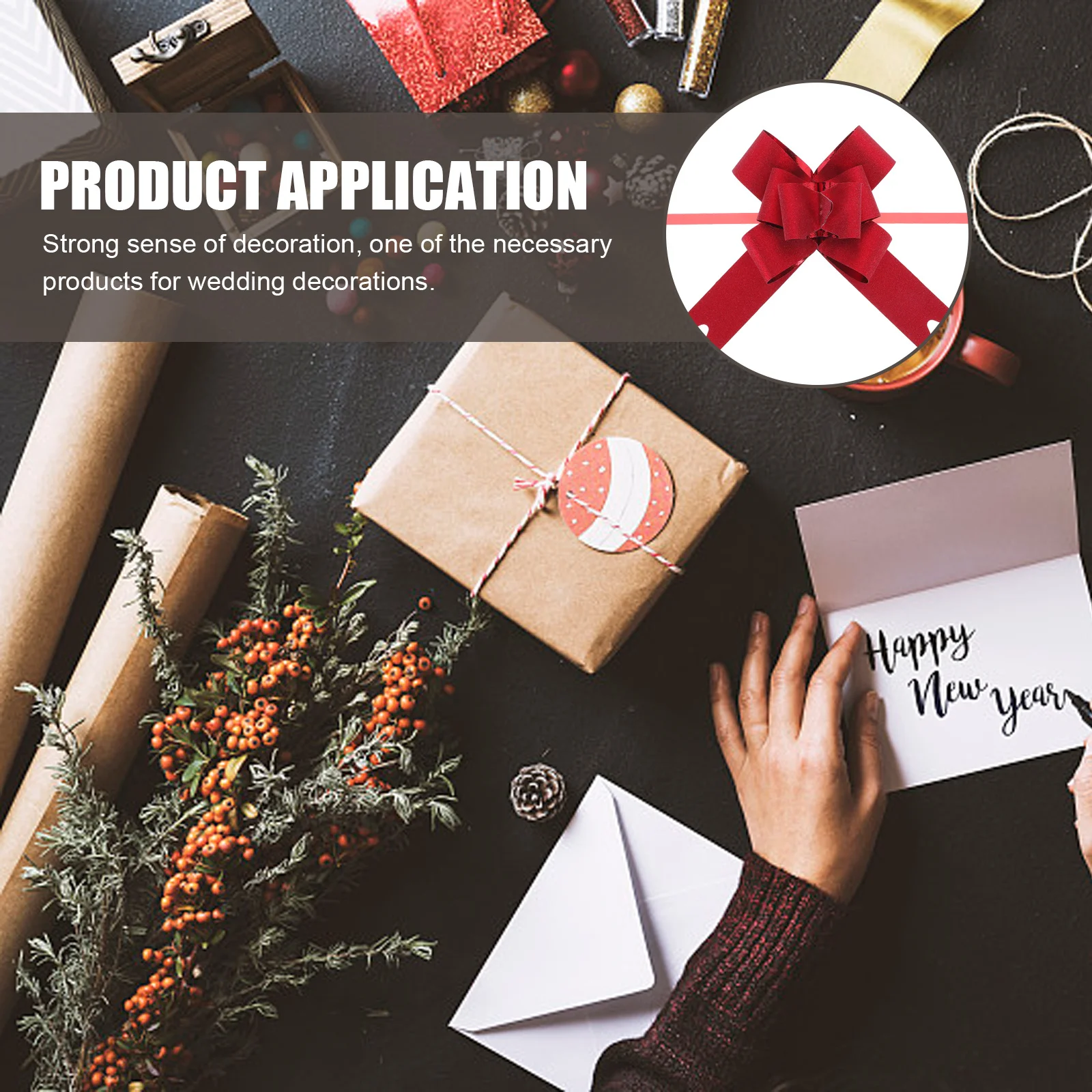 

50Pcs Pull Bow Decorative Ribbon Gift Wrap Pull Flower Wedding Party Birthday Gift Box Decoration