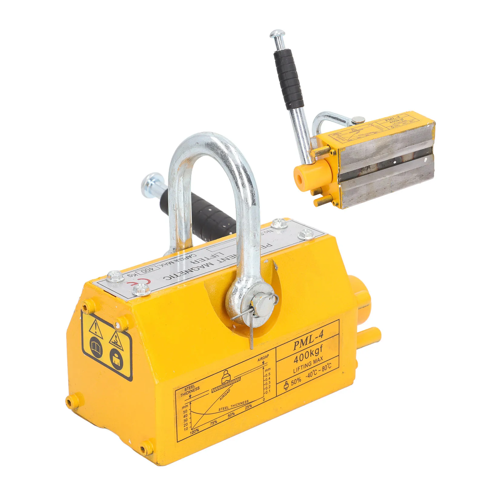 Permanent Lift Magnet 400KG Magnetic Lifter with Safety Anti Collision Handle for Factory Dock Warehouse