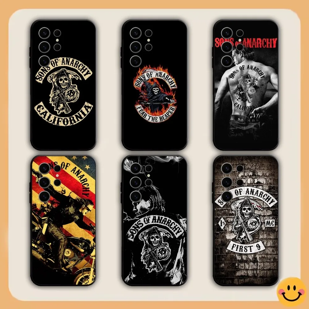 Tv Sons of Anarchy Phone Case For Samsung S21,S22,S23,S24,S30,Ultra,S20,S30,Plus,S21 Fe,Note20 5G black Cover