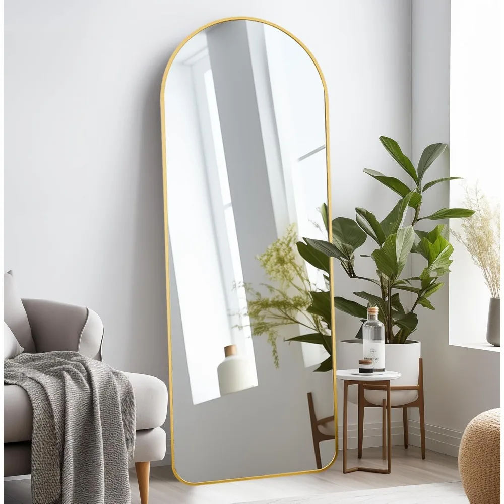 Arched Full Length Mirror,64''x21'' Freestanding Floor Mirror with Stand,Large Full Body Wall Mirror,Wall-Mounted or Leaning