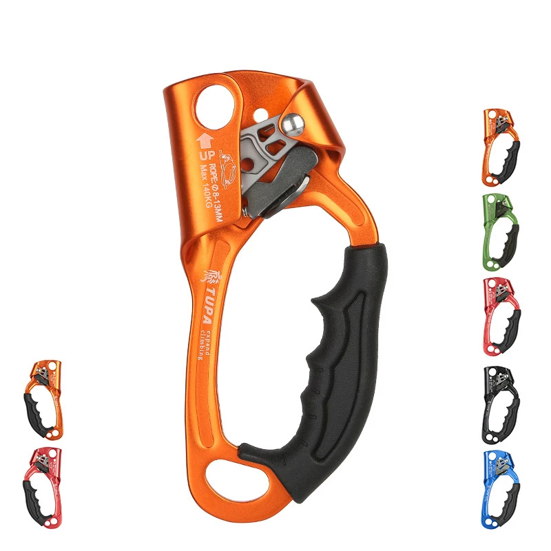 Outdoor Rock Climbing SRT Hand Ascender Device Mountaineer Handle Ascender Left Hand Right Hand Climbing EquipmentRope Tools