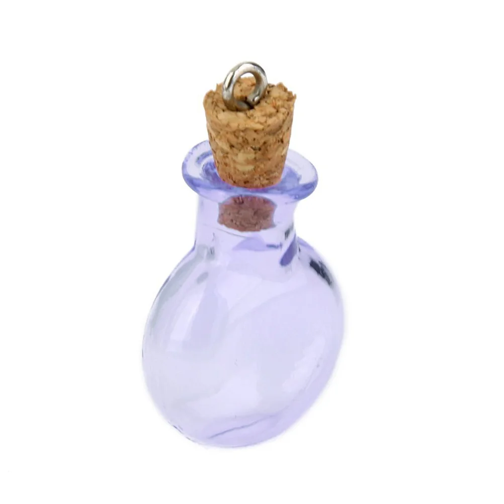 

10Pcs Glass Wish Bottle Mini Bottle with Wooden Cork for Potpourri Jelly Balls Acrylic Rocks Gemstones Sand Filler Decor