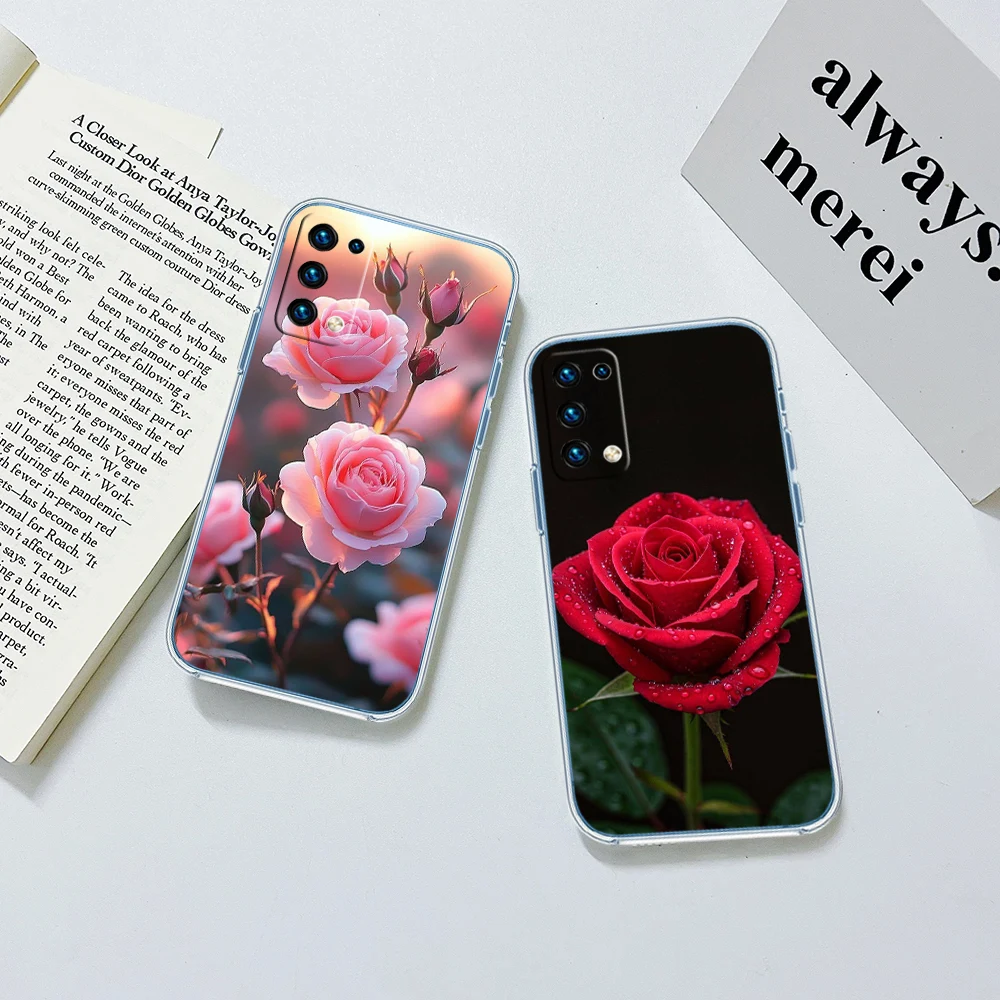UN5 Beautiful Roses Flower Transparent Phone Case for Motorola Moto Edge 20 30 40 50 S30 Fusion Ultra Pro Neo Lite + G200 G23 view 6