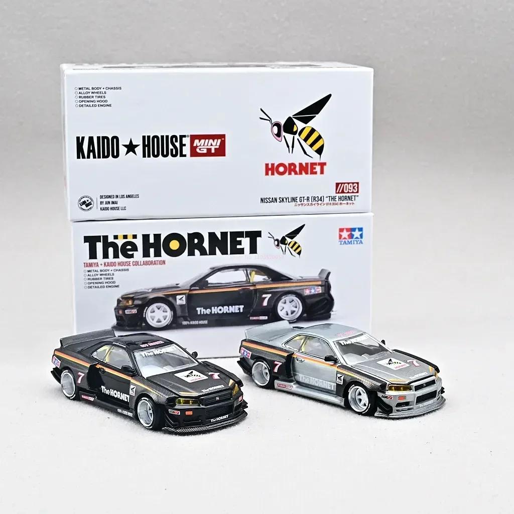 

1:64 Kaido House X Mini Gt Nissan Syline Gt-r R34 Works Tamiya Hornet V1#7 Diecast Car Alloy Car Model Finished Decoratio Toy