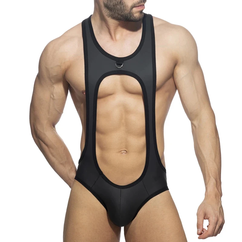 Lingerie Men Undershirts Thongs Jockstrap Penis Pouch Underwear Briefs One-Piece Singlet Bodysuits Exotic Backless Gay Jumpsuits