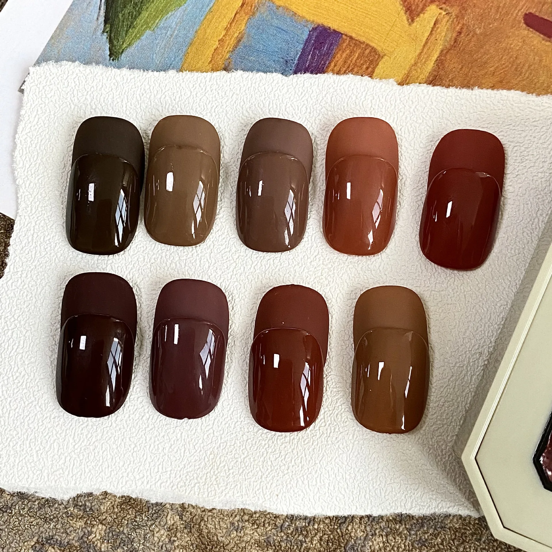 9 Farben feste Nagelgel-Palette Soak Off UV/LED Nagellack Lack Salon Gel Maniküre Lack Jelly Salon Gel Semi Permanent Hybrid – Detail 5