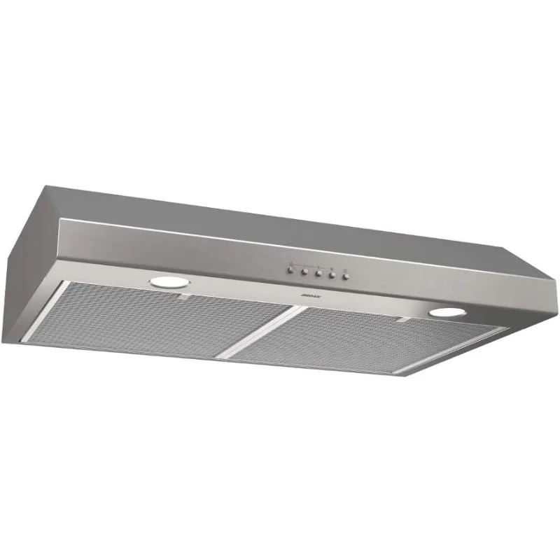 

BCSQ130SS Three-Speed Glacier Under-Cabinet Range Hood with LED Lights ADA Capable, 1.5 Sones, 375 Max Blower CFM, 30-Inch