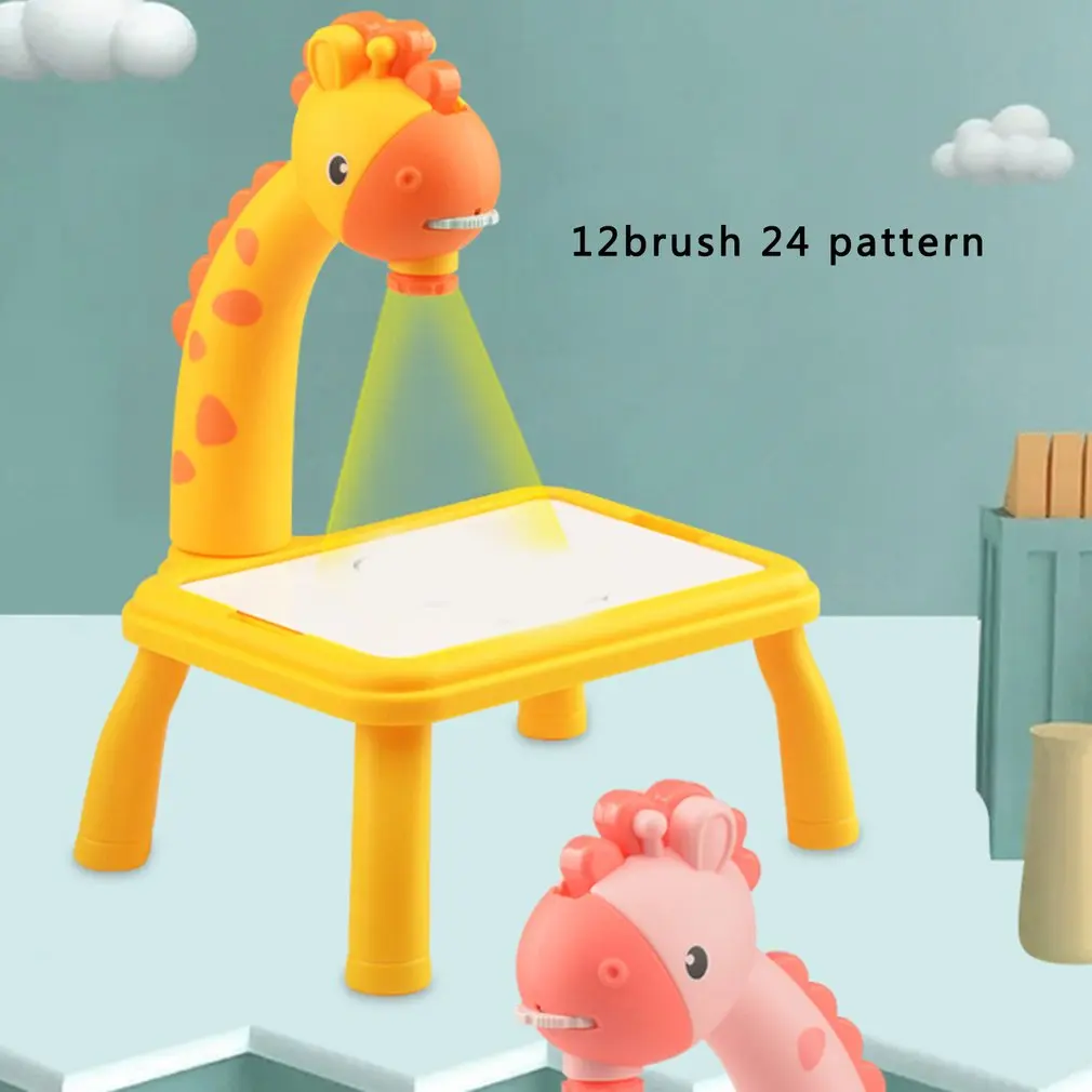 New Children Led Projector Art Drawing Table Toys Kids Painting Board Desk Arts Crafts Educational Learning Paint Tools Toy