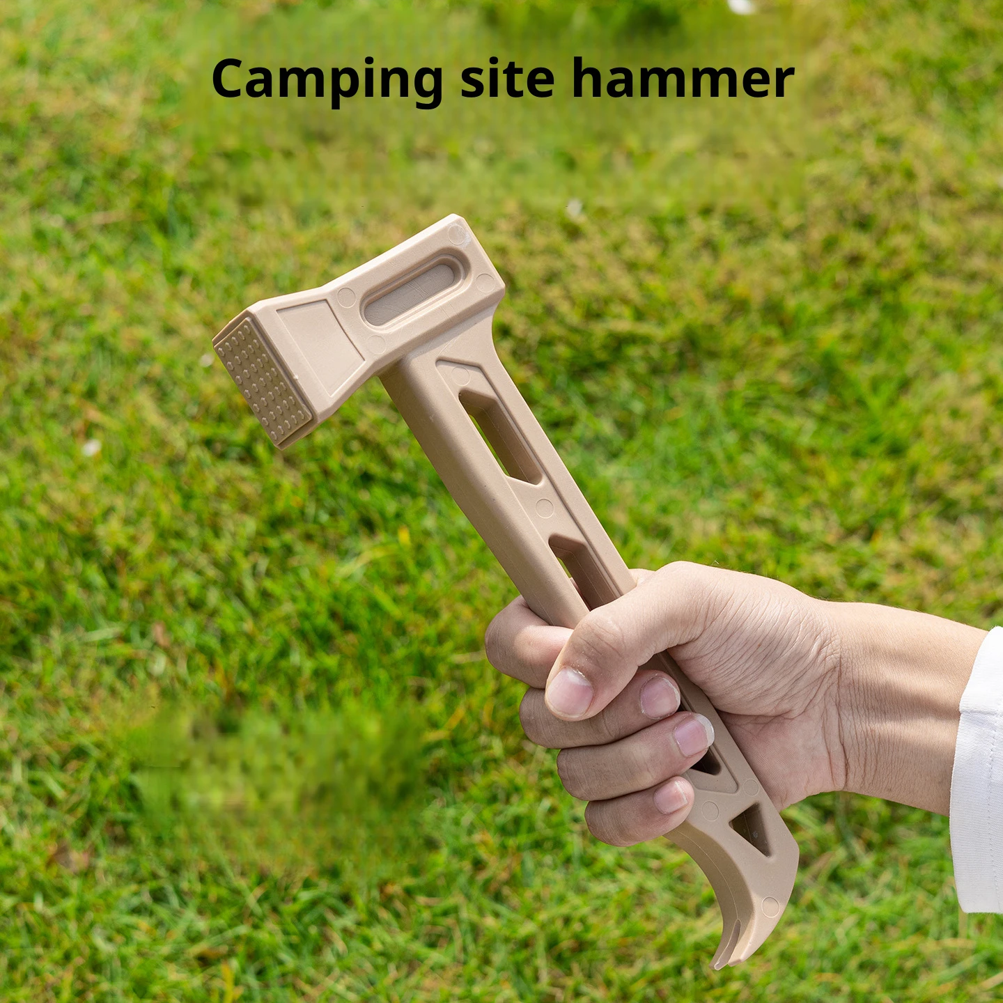 Outdoor Light Weight Hammer PE Solid Color Pulling Nail Hammer For Camping Portable Ceiling Tent Ground Nail Hammer Tools