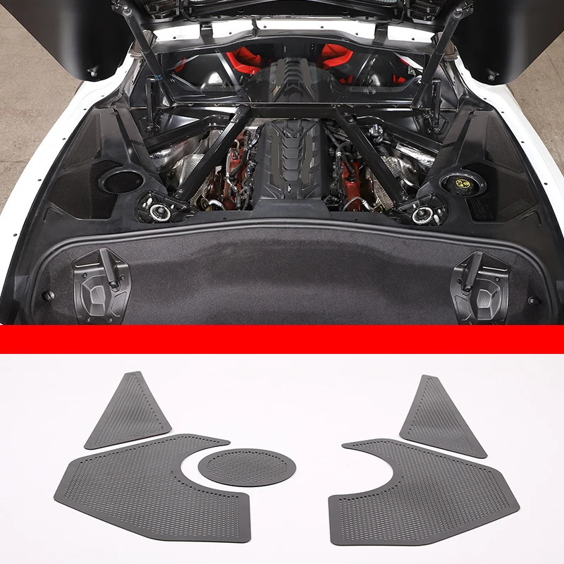 

Для Corvette C8 2020 + черная нержавеющая сталь, защитная решетка отсека двигателя, автомобильные декоративные детали, автомобильные аксессуары