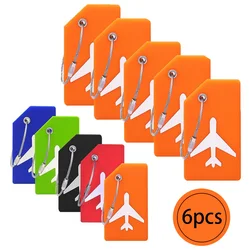 1/6PCS New Women Men Travel Accessories Silicon Luggage Tags Suitcase ID Name Address Holder Baggage Tag Unisex Airplane Labels