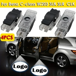 4Pcs LED Ghost Shadow Car Door Light Laser Logo Light For Mercedes Benz C Class SLK SLR CLK R171 W209 W240 W203 W199 Car Styling