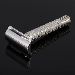 CNC 316L Stainless Steel Men's Manual Double Edge Safety Razor Travel Handle Removable (without blade)