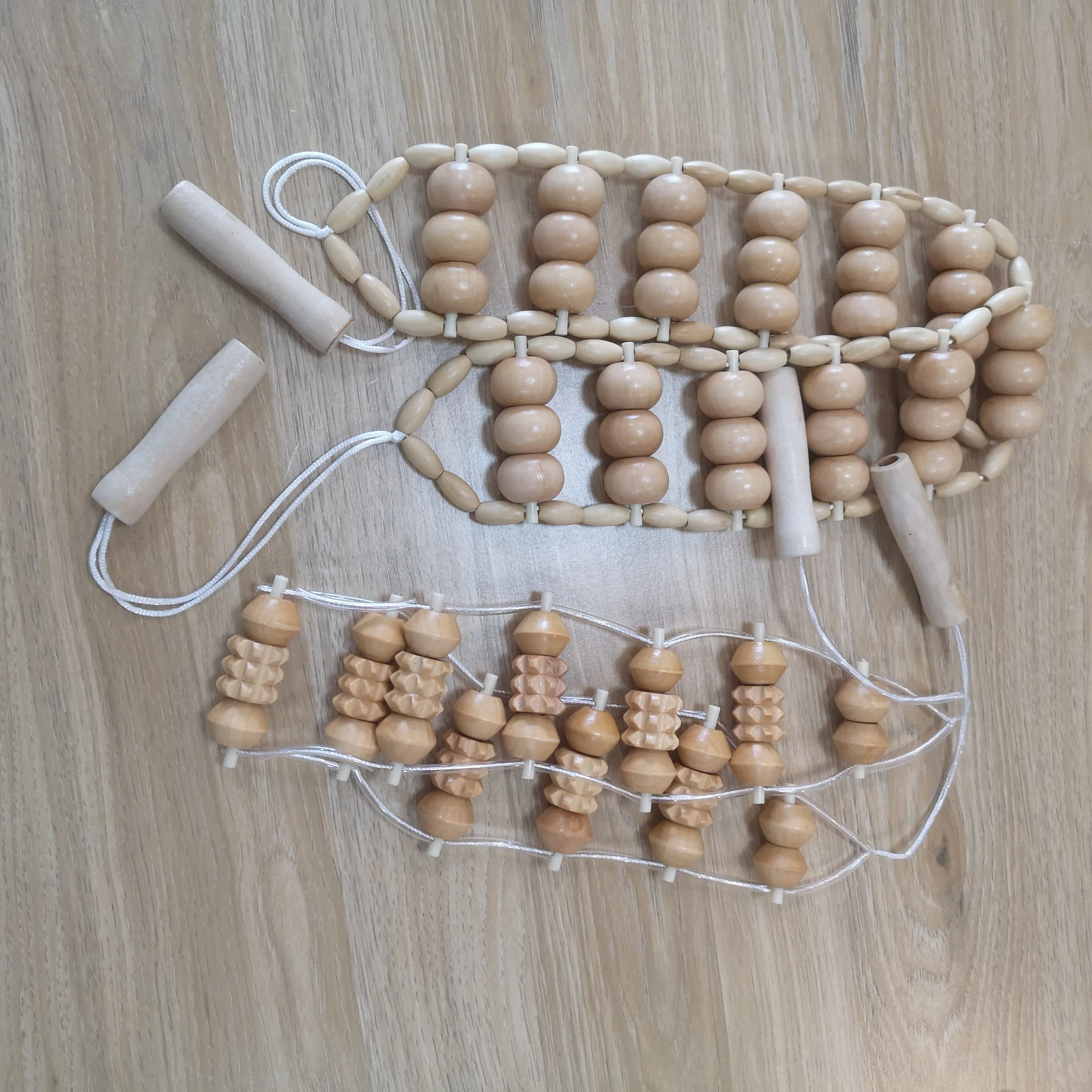 Rodillo de madera para masaje de espalda, herramienta de terapia de celulitis, automasaje para cuello, piernas, alivio del dolor de espalda, cuidado