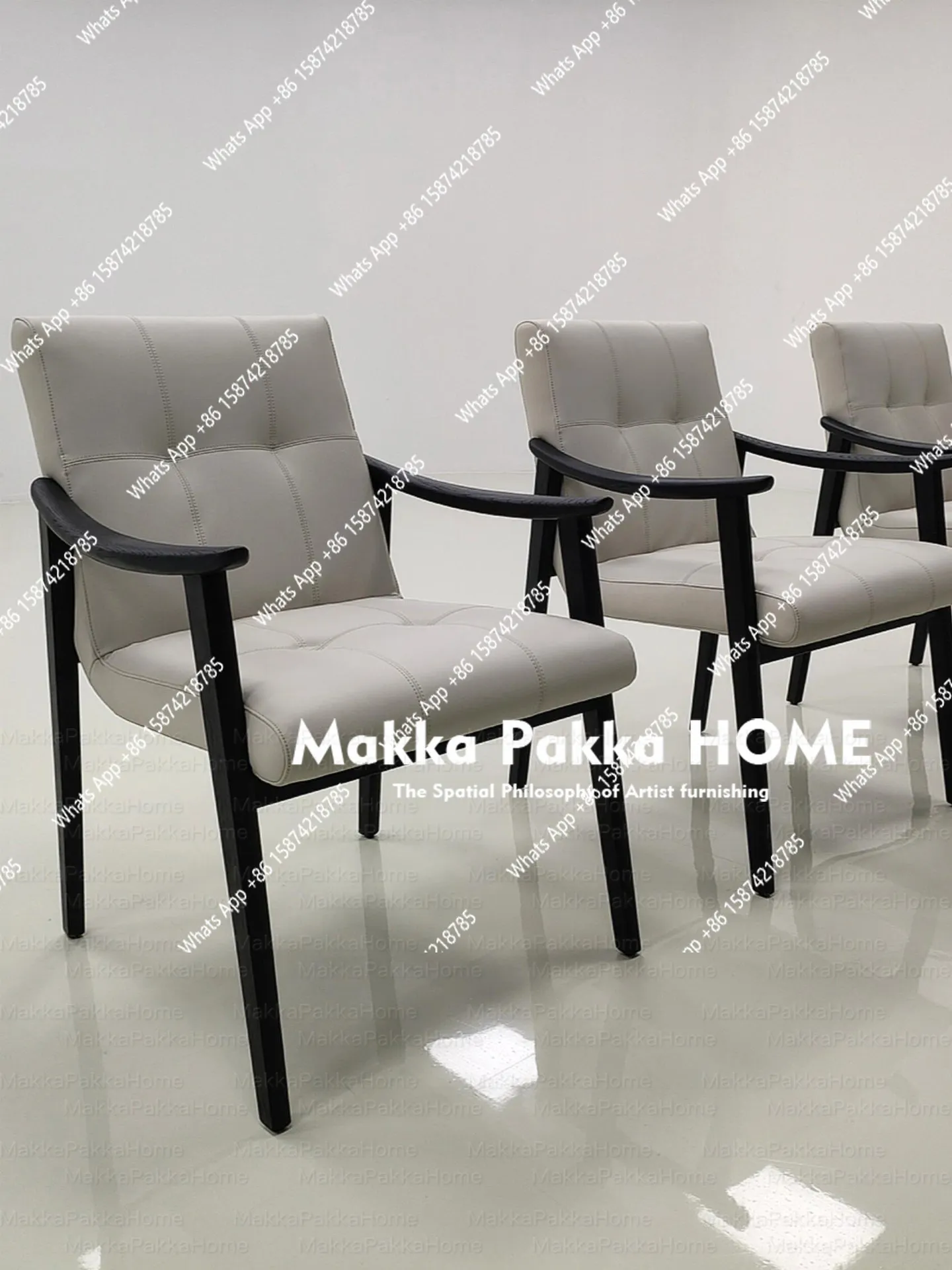 

Italian minimalist solid wood tea chair master chair designer creative home modern minimalist high-end casual back chair