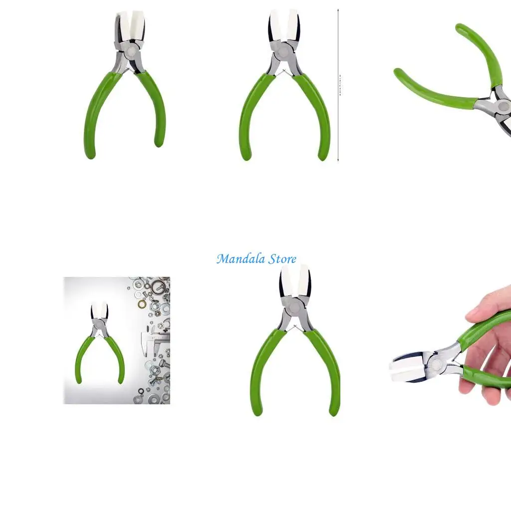 

U2JC Practical Carbon Steel Pliers for w/ Cover 5.5'' Nylon Pliers for DIY Jewelry